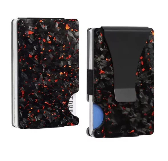 forged carbon fiber wallet