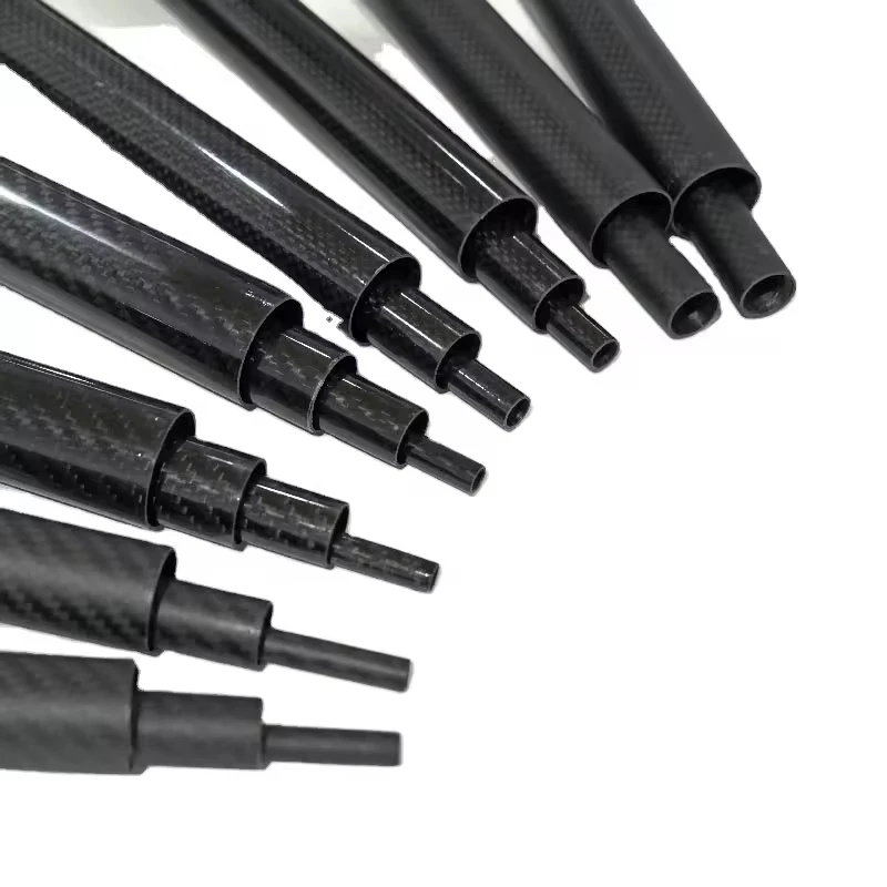 telescopic composite tubes for portable field poles