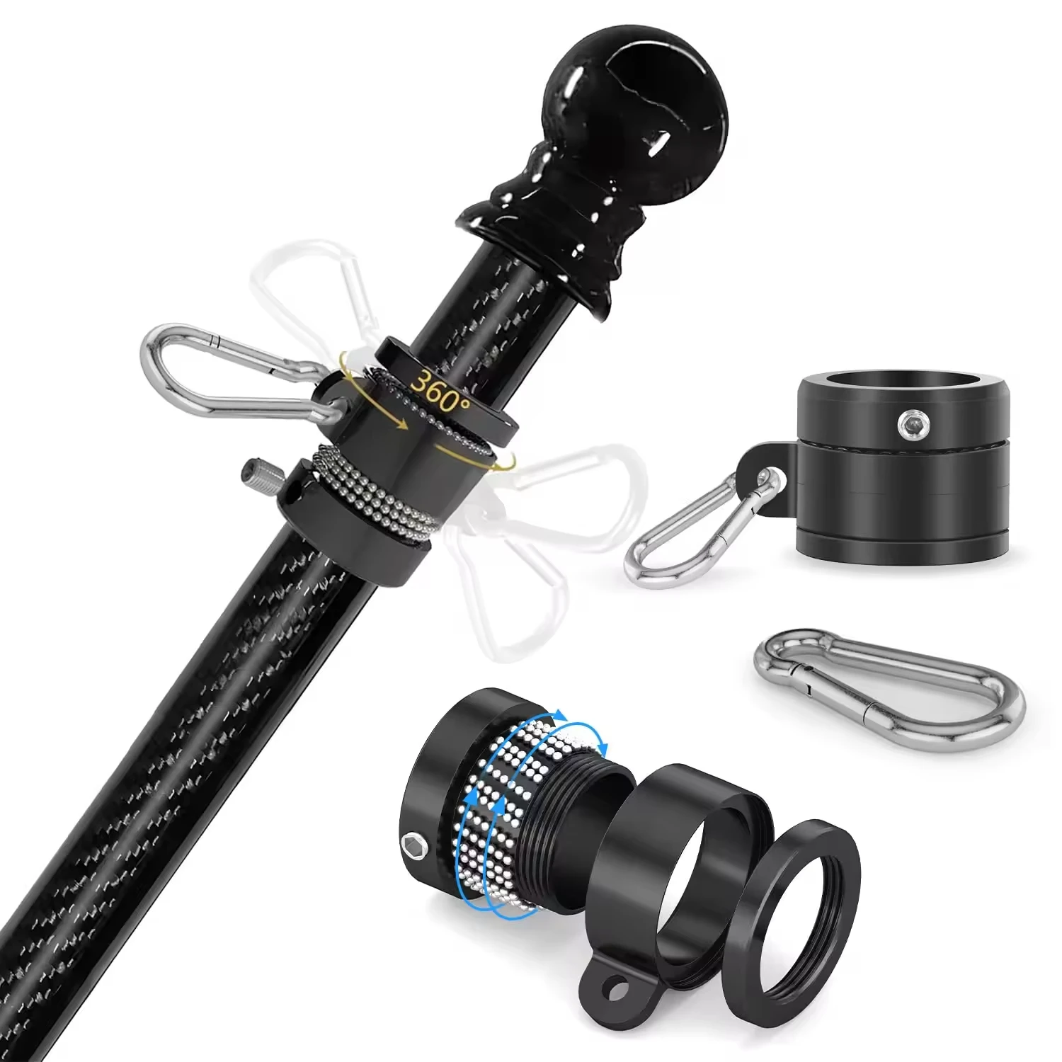 telescoping flag pole (carbon fiber telescopic flag pole)