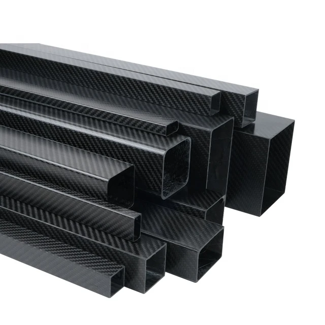roll wrapped carbon fiber rectangular tubes