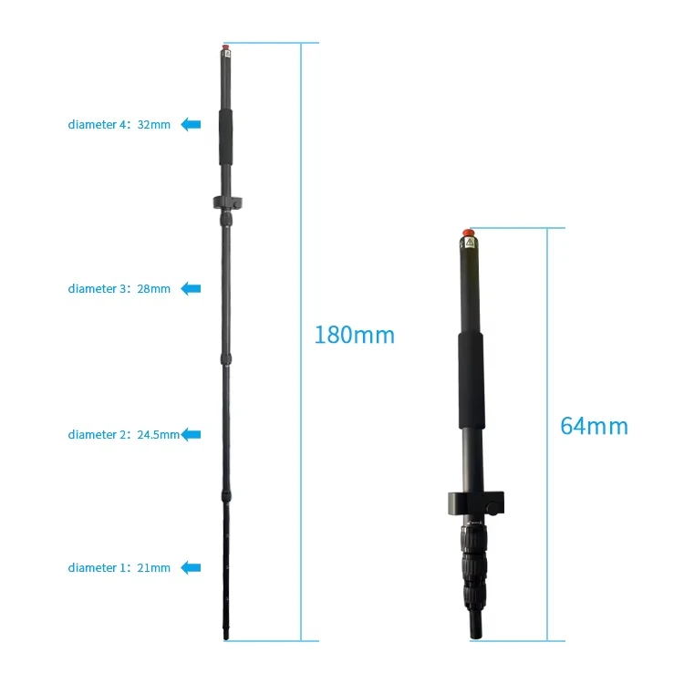 telescopic survey pole